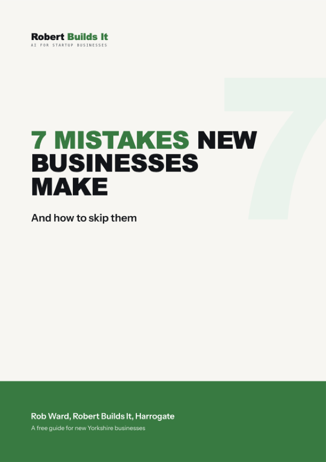 The cover of the guide: 7 mistakes new businesses make